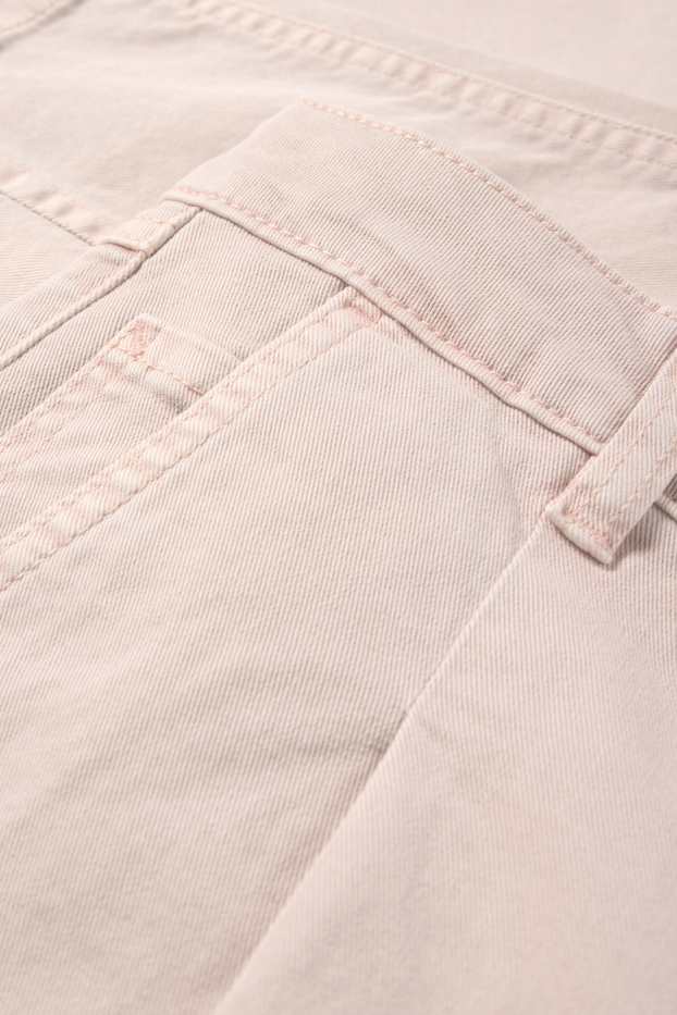 Damen - Barrel Jeans - High Waist - rosa