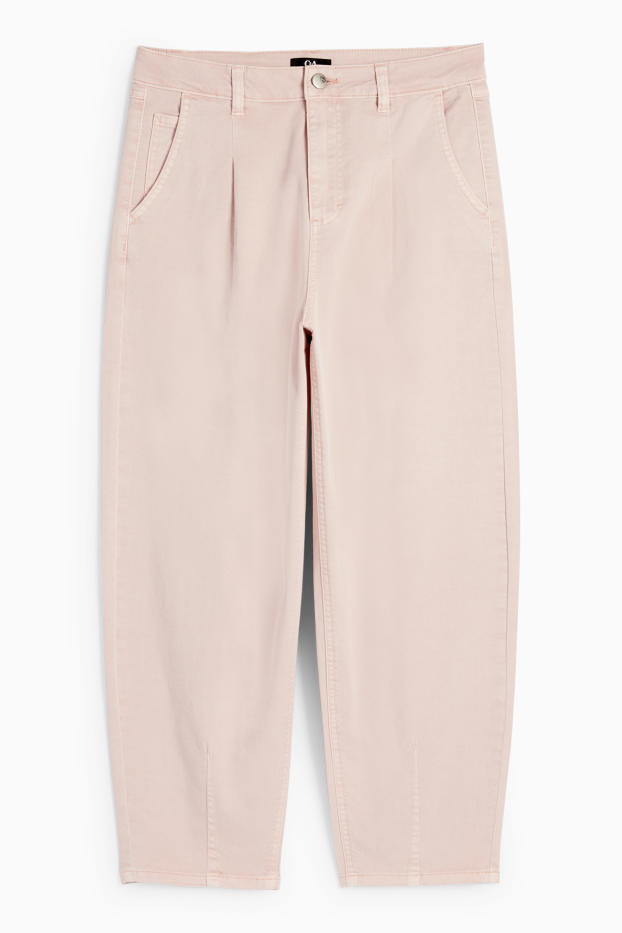 Damen - Barrel Jeans - High Waist - rosa