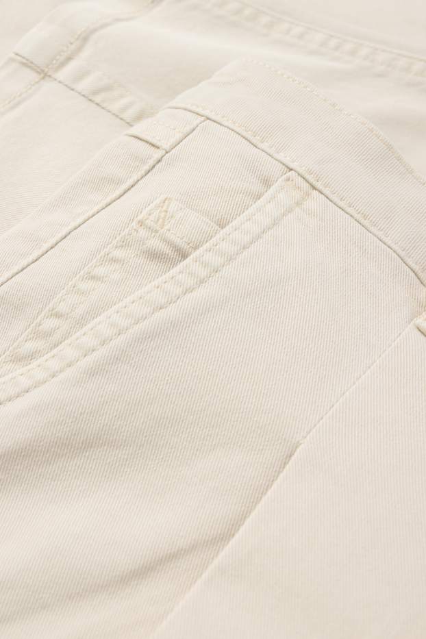 Dames - Barrel jeans - high waist - licht beige