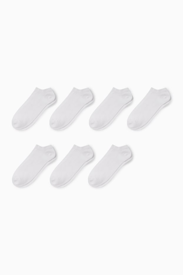 Men - Multipack of 7 - trainer socks - white