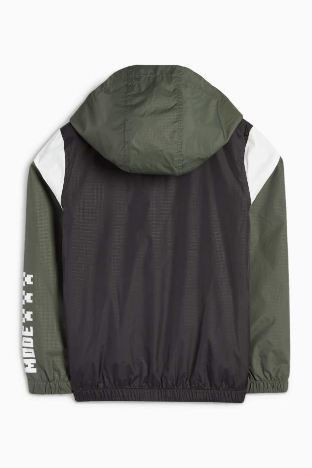 Children Boys - Minecraft - jacket with hood - black