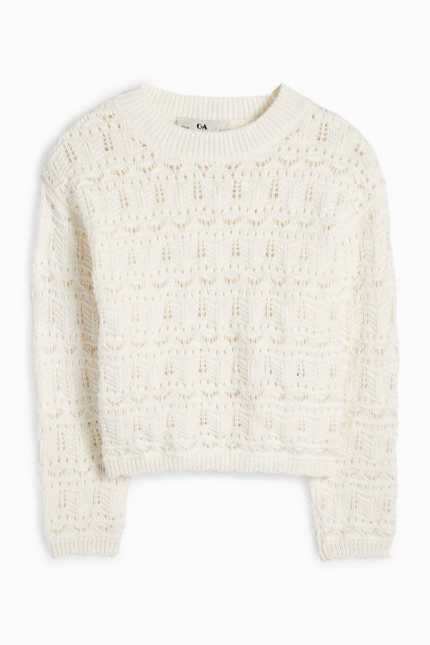 Bambine - Maglione - bianco crema