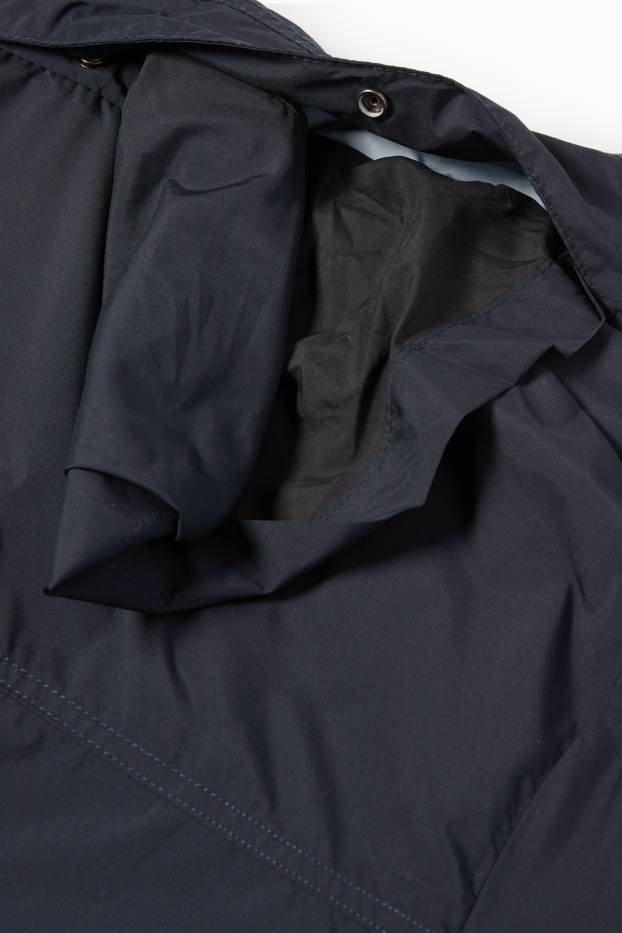 Men - Jacket with hood - water-repellent - dark blue
