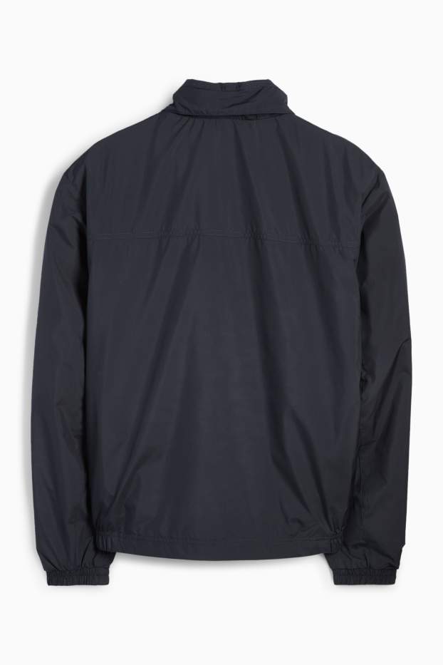 Men - Jacket with hood - water-repellent - dark blue