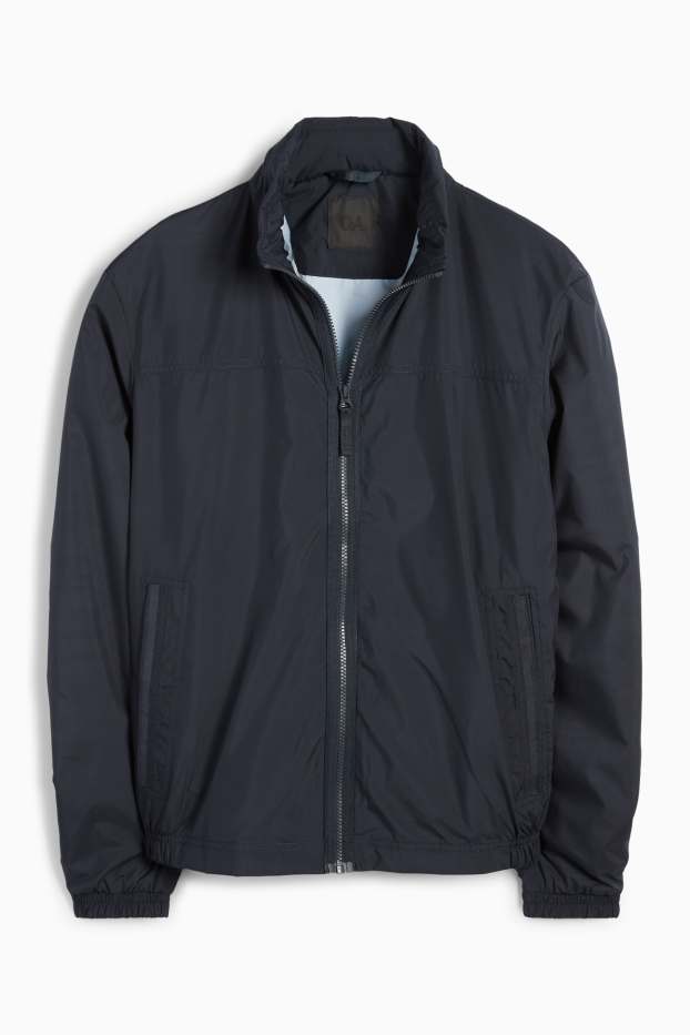 Men - Jacket with hood - water-repellent - dark blue