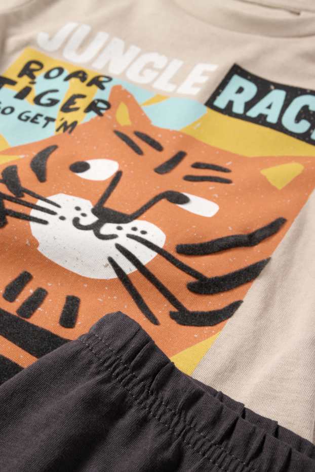 Niños - Tigre - pijama corto - 2 prendas - topo