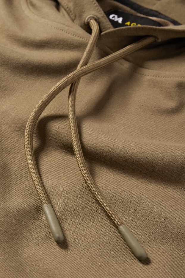 Hommes - Sweat à capuche de sport oversize - marron foncé