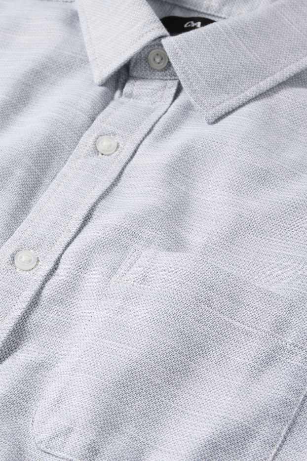 Uomo - Camicia - regular fit - collo all'italiana - azzurro