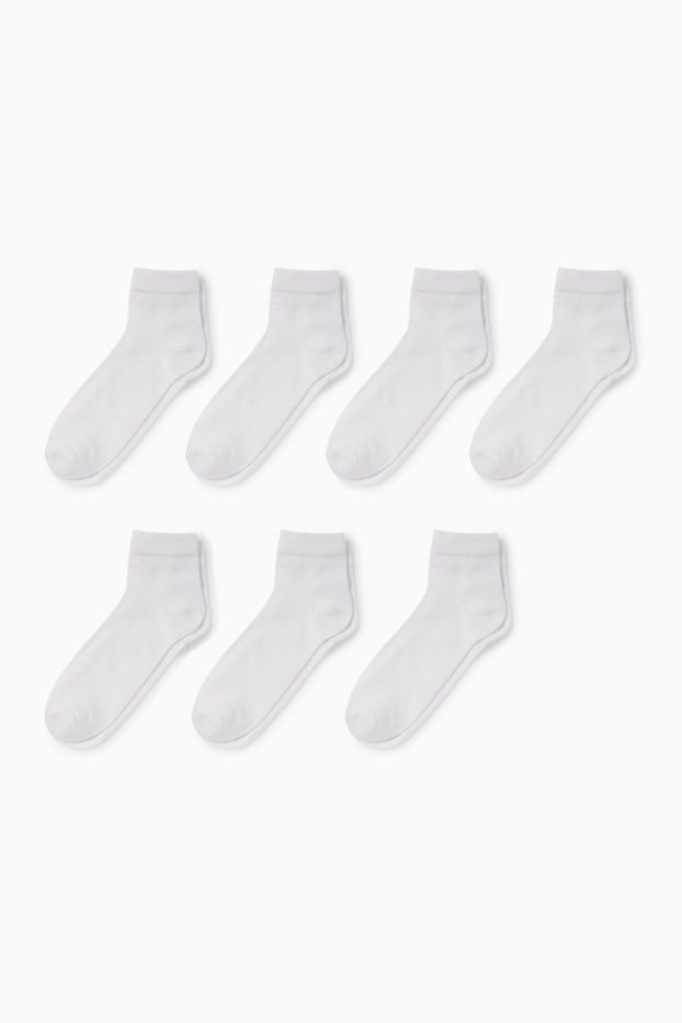 Men - Multipack of 7 - short socks - white