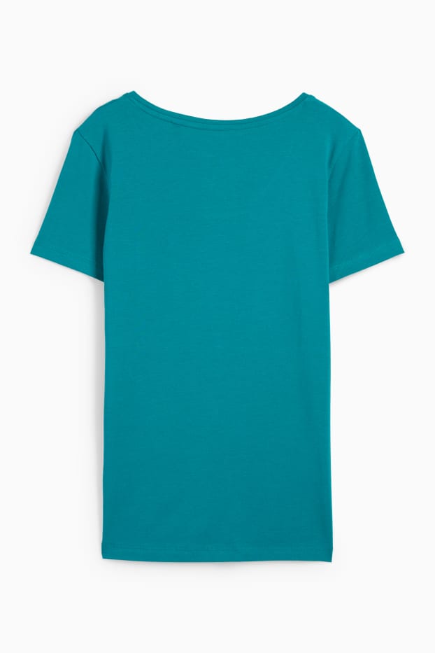 Donna - T-shirt - slim fit - turchese
