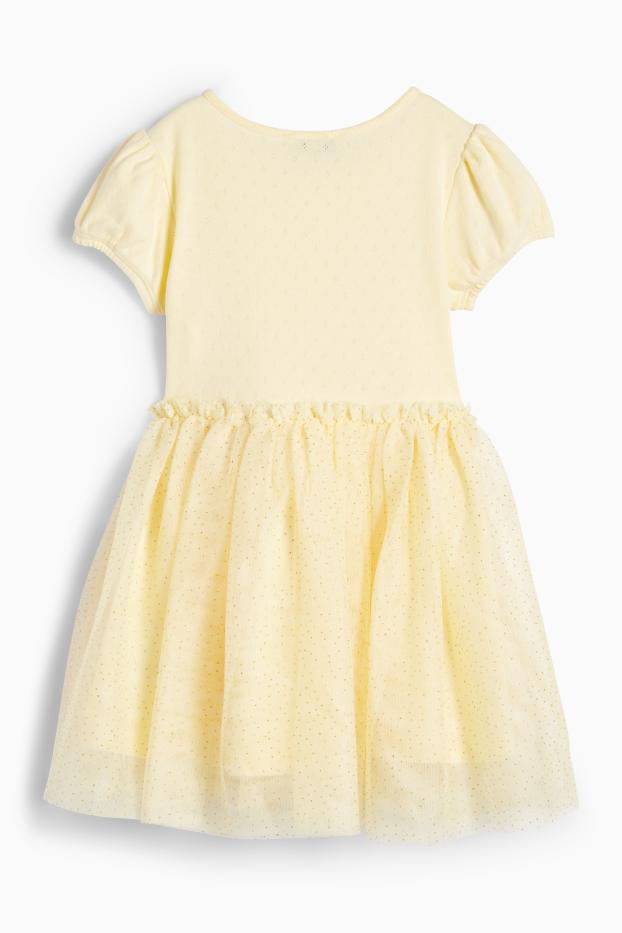 Kinder Mädchen - Hase - Kleid - hellgelb