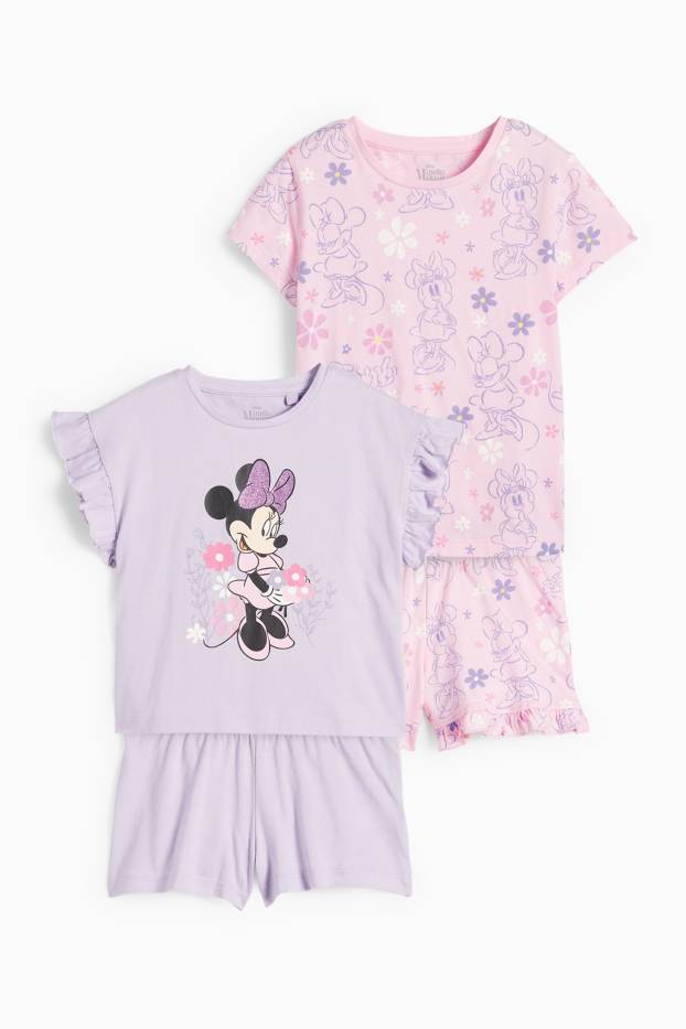 Nena - Paquet de 2 - Minnie Mouse - pijama d’estiu - 4 peces - violeta