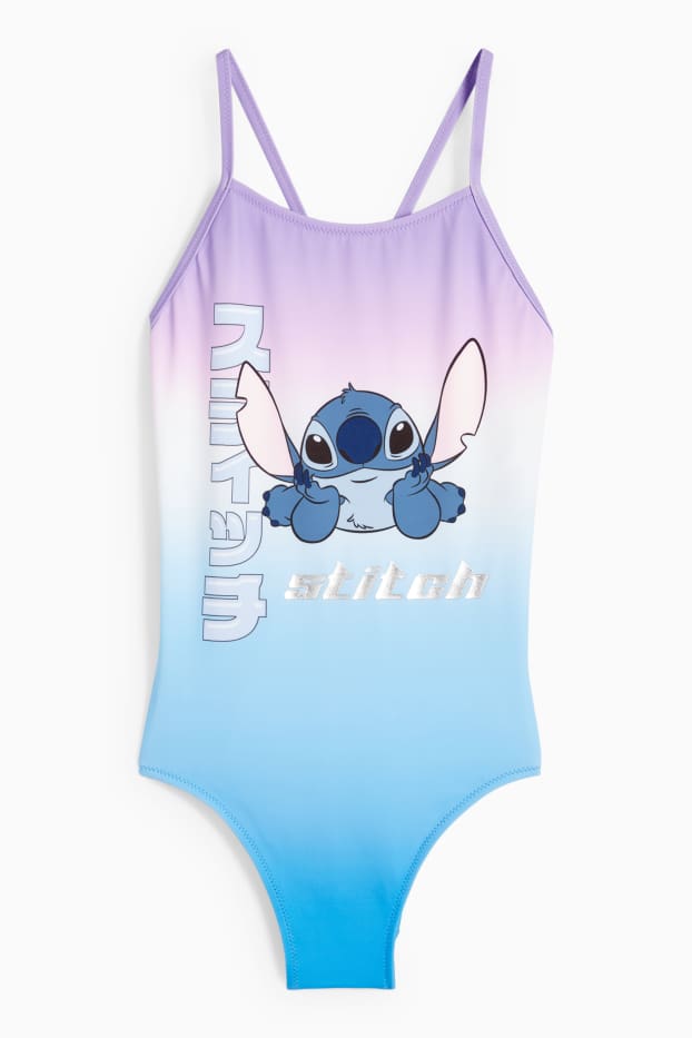 Enfants filles - Lilo et Stitch - maillot de bain - LYCRA® XTRA LIFE™ - à motif - bleu clair