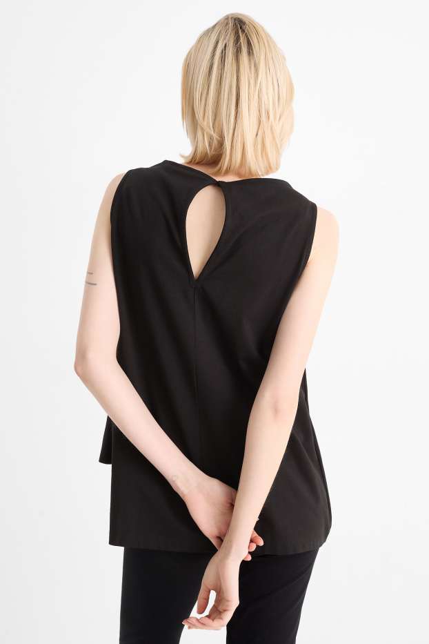 Damen - Still-Top - schwarz