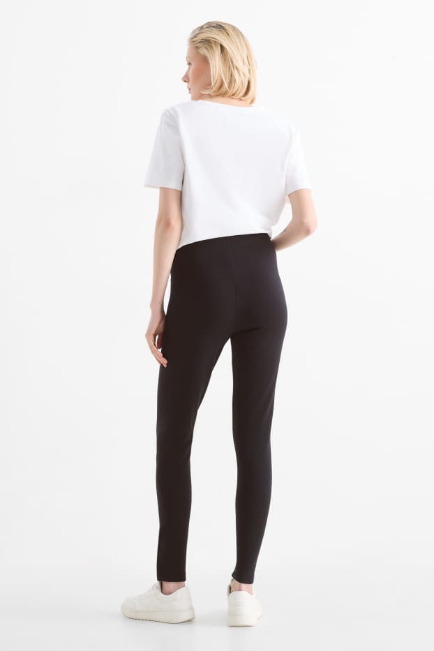 Damen - Umstands-Leggings - Thermoleggings - schwarz