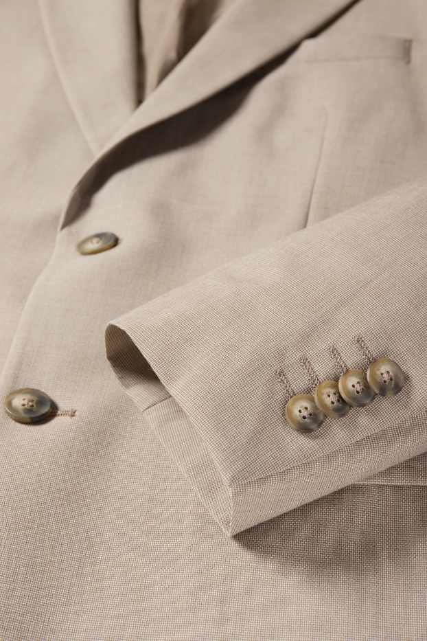 Hommes - Costume à cravate - regular fit - 4 pièces - beige