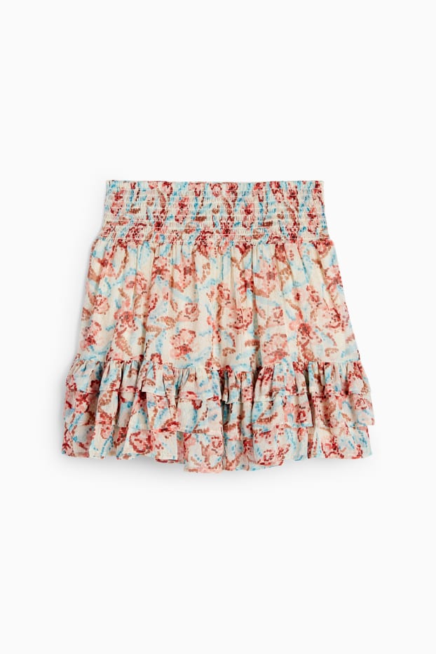 Nena - Faldilla - de flors - blau/beix