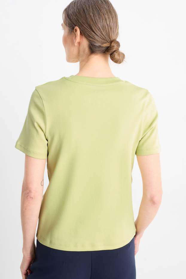 Femmes - T-shirt - slim fit - vert clair
