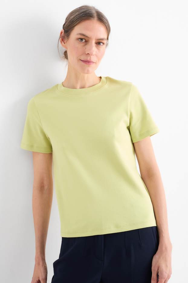 Femmes - T-shirt - slim fit - vert clair