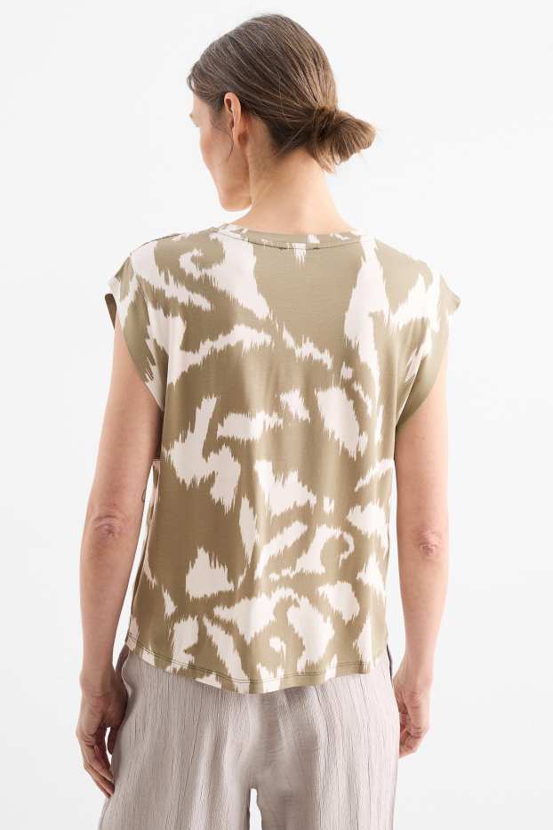 Femmes - T-shirt - à motif - vert