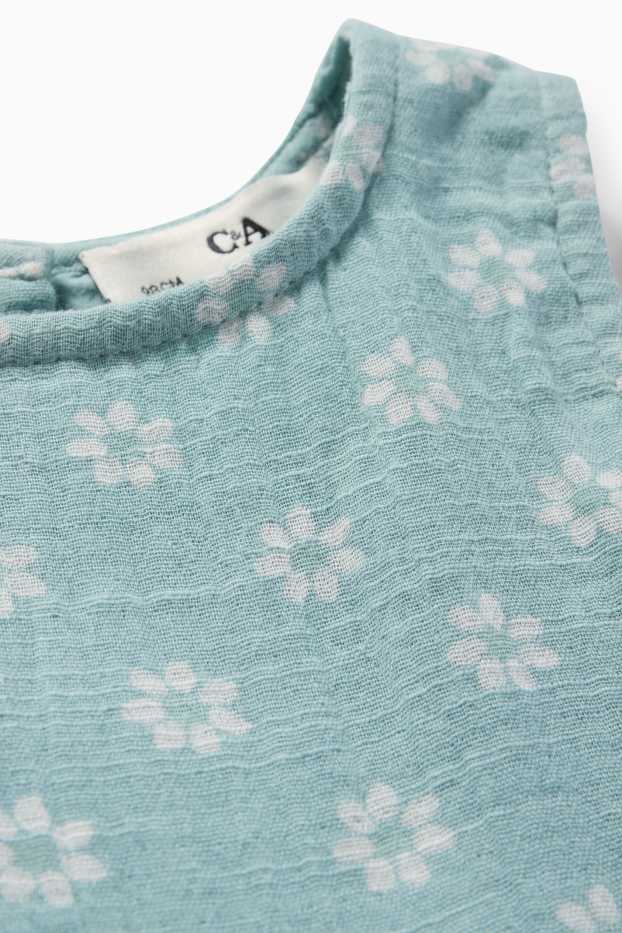 Enfants filles - Fleur - ensemble - haut et pantalon - 2 pièces - vert