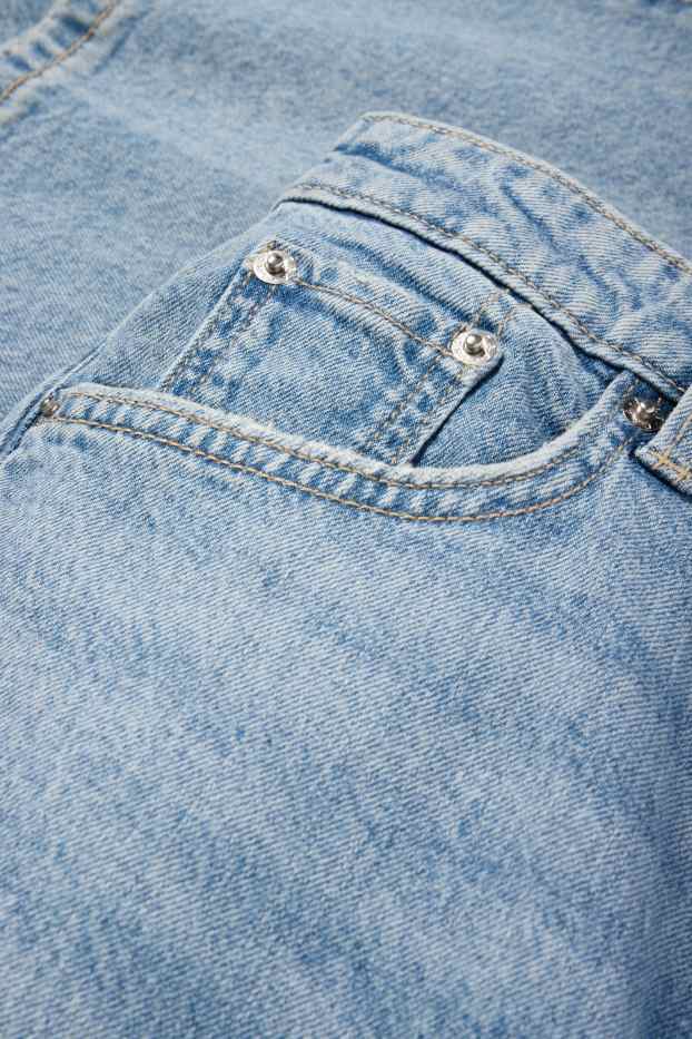 Dames - Wide leg jeans - high waist - jeanslichtblauw