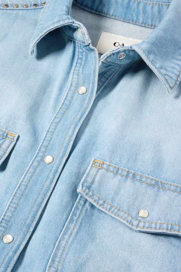 Dames - Spijkerblouse - jeanslichtblauw