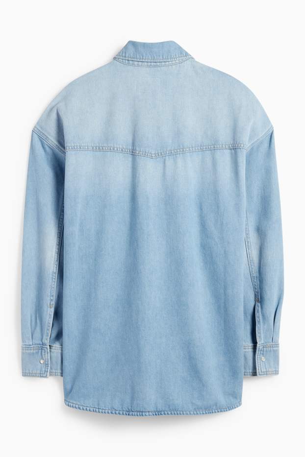 Dames - Spijkerblouse - jeanslichtblauw