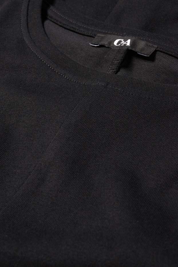 Damen - T-Shirt-Kleid - schwarz