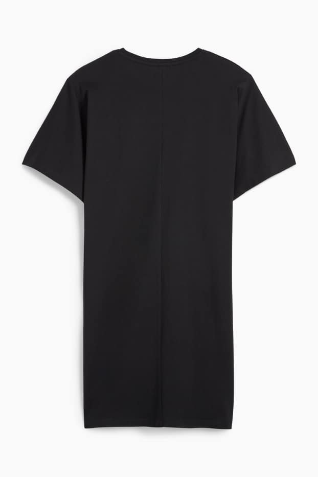 Damen - T-Shirt-Kleid - schwarz