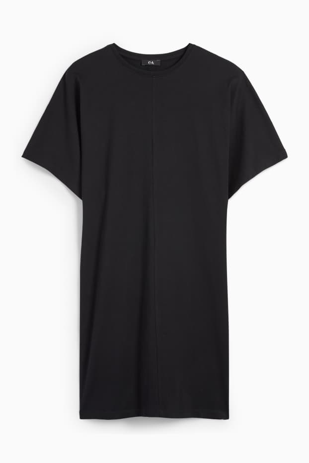 Damen - T-Shirt-Kleid - schwarz