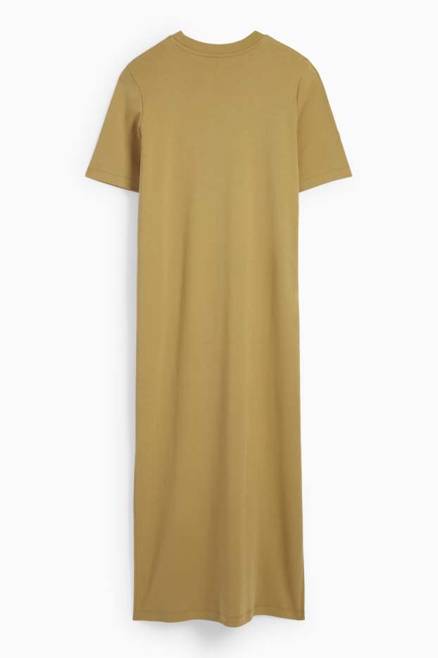 Women - T-shirt dress - khaki