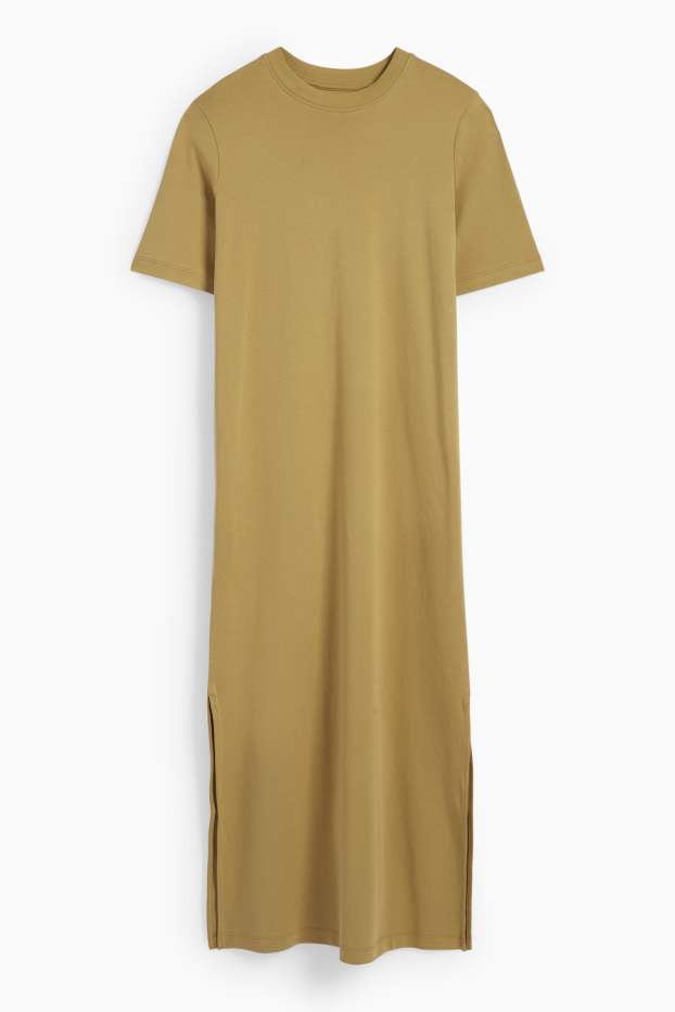 Women - T-shirt dress - khaki