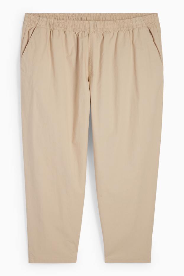 Pánské - Kalhoty - tapered fit - béžová