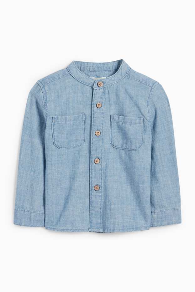 Miminka - chlapci - Outfit pro miminka - 2dílný - džíny - světle modré