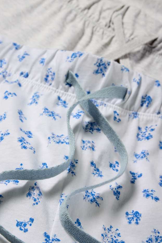 Dames - Set van 2 - pyjamabroek - wit