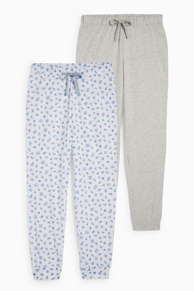 Dames - Set van 2 - pyjamabroek - wit