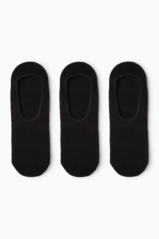 Pánské - Multipack 3 ks - nízké ponožky - černá