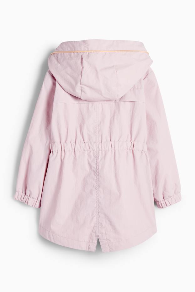 Kinderen: meisjes - Parka met capuchon - waterafstotend - lichtpaars
