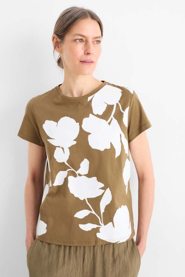 Damen - T-Shirt - khaki