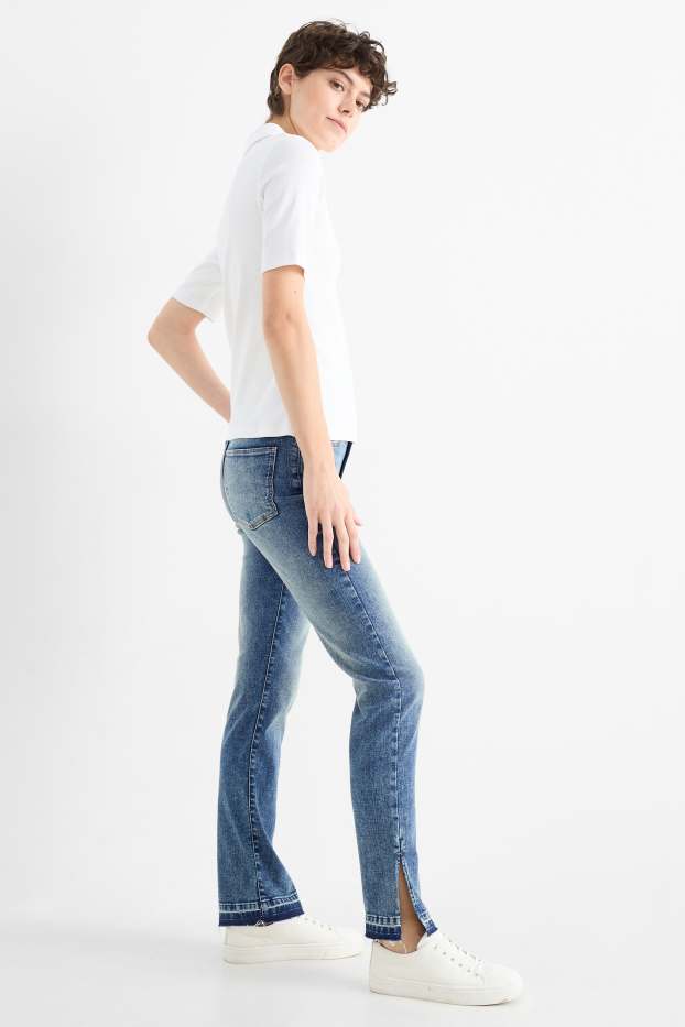 Femmes - Straight jean - high waist - jean bleu