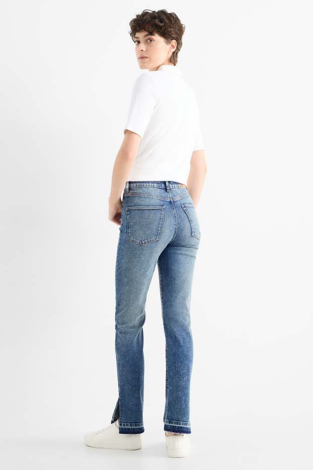 Femmes - Straight jean - high waist - jean bleu