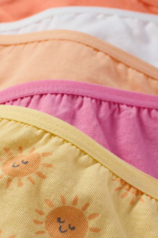 Kinder Mädchen - Multipack 10er - Sonne - Slip - weiss / pink