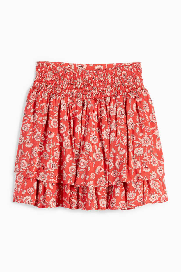 Bambine - Gonna - a fiori - rosso