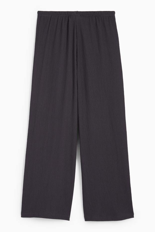 Children Girls - Jersey trousers - textured - dark gray