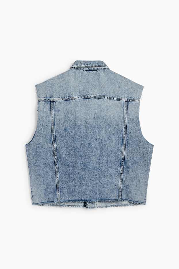 Herren - Jeans-Weste - helljeansblau