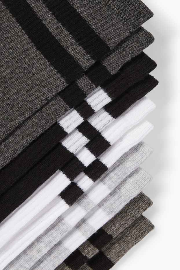 Heren - Set van 5 paar - tennissokken - grijs