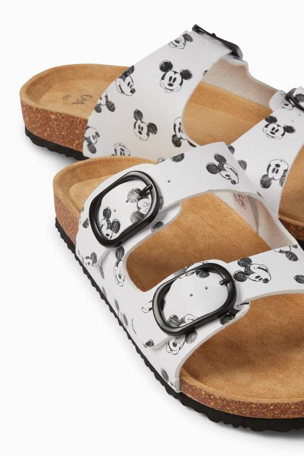 Dona - Sandàlies - imitació de pell - Mickey Mouse - blanc