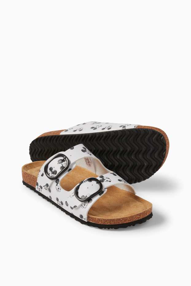 Dona - Sandàlies - imitació de pell - Mickey Mouse - blanc