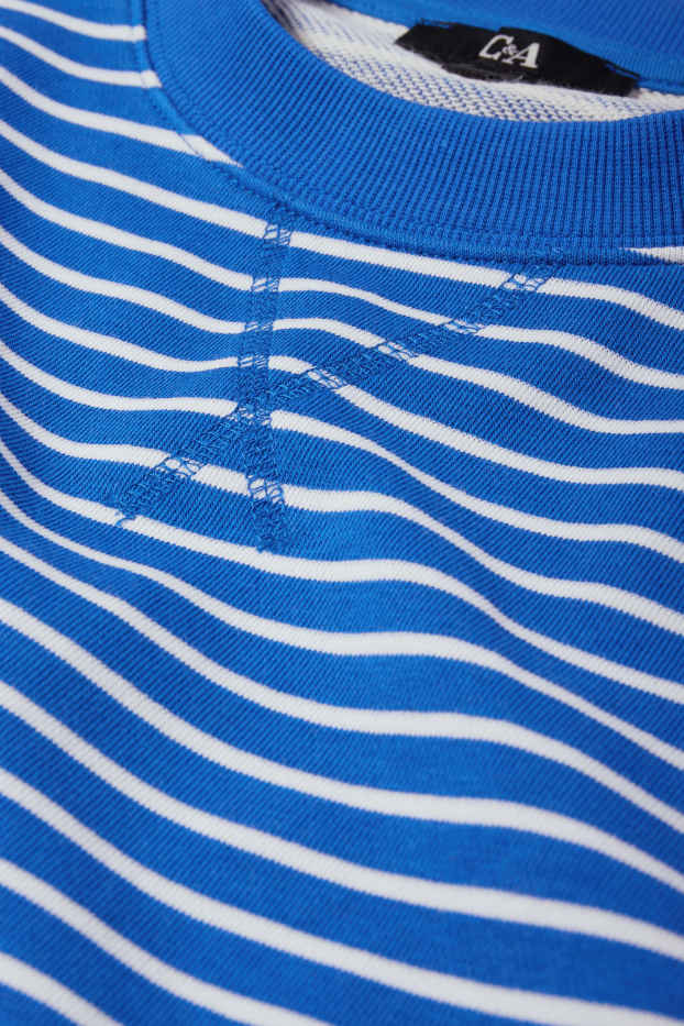 Donna - Felpa - a righe - blu